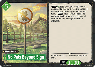 No Pals Beyond Sign (EBP01-067)