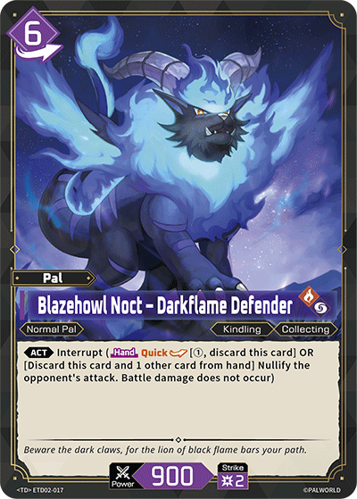 Blazehowl Noct – Darkflame Defender (ETD02-017)